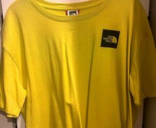 North face women tee shirt size M crop top bright yellow