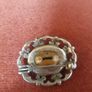 Vintage Brooch Silver with Turquoise Stone Image 4