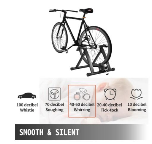 Magnetic Indoor Bike Trainer Stand 750W Fluid Resistance 330LBS Bicycle Rear Easel Fits for Wheels 26"-29" Riding Exercise