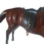 Vintage 1950s/60s Carved Wood wrapped in leather horses Image 3