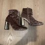 Rose Gold Velvet Heels Image 2