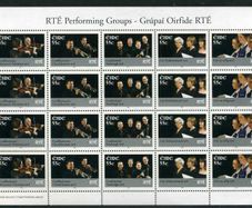 2007 Ireland RTE Performing Groups Commemorative Stamps Sheetlet Plate 1B1B1B1B Mint Never Hinged (MNH)