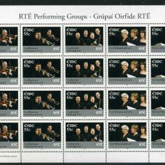 2007 Ireland RTE Performing Groups Commemorative Stamps Sheetlet Plate 1B1B1B1B Mint Never Hinged (MNH)