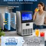 Commercial Ice Maker Machine 36kg 24 Hour Stainless Steel Ice Machine with 6kg Image 3