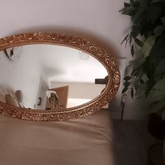 Large Oval Gilt Framed Mirror