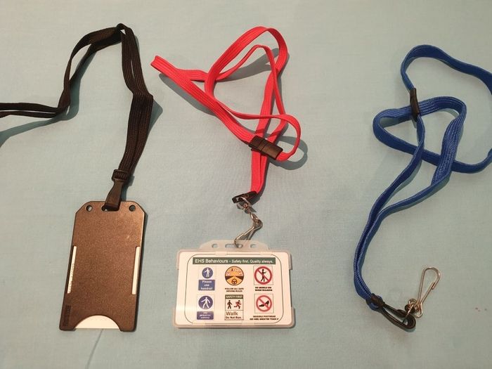 assorted id lanyards