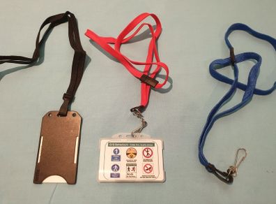 assorted id lanyards