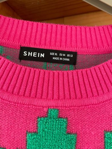 Pink & green SHEIN jumper size 16