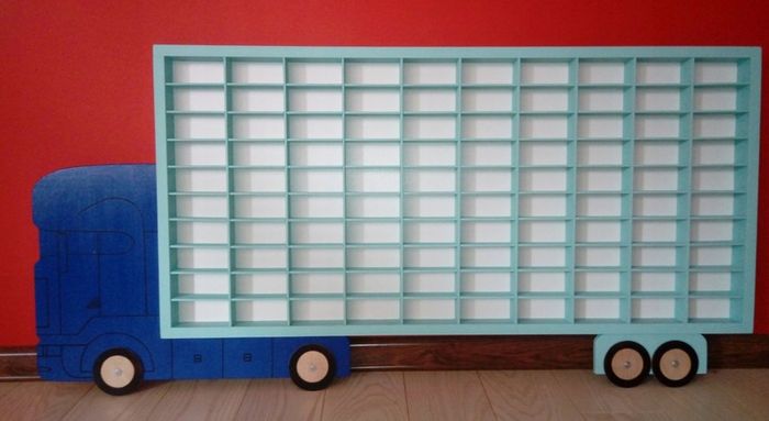 Cabinet Display Shelf Truck Kids Storage Collectibles