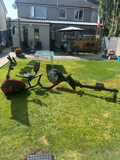 exercise bike & rowing machine
