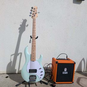 Sterling Stingray Ray5 bass + Orange amp