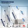 Electric Spin Scrubber, 2025 Upgrade 7 in 1 Electric Cleaning Brush,360RPM Powerful Cleaning, 1.5H Bathroom Scrubber Dual Speed with Extension Arm for Kitchen, Car, Tile, Wall, Floor, Shower Image 4