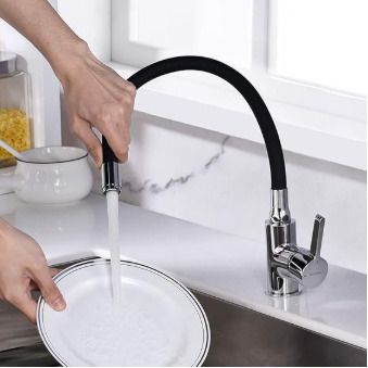 Grifema G4002 Tap - Black flexible Pipe