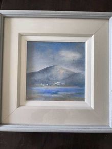 Framed landscape painting