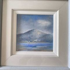 Carmel Mooney glass framed canvas landscape painting
