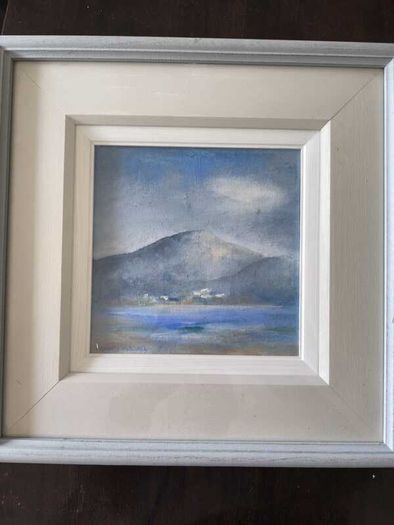 Framed landscape painting