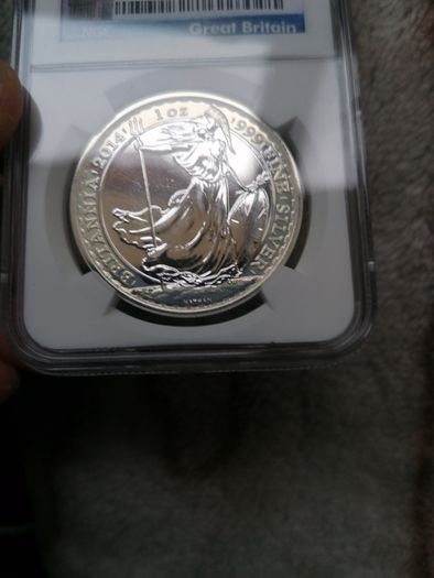 2014 GB Silver Prooflike 2 Pounds Coin