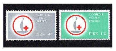 1963 Ireland Red Cross Centenary Commemorative Stamps Mint Never Hinged (MNH)