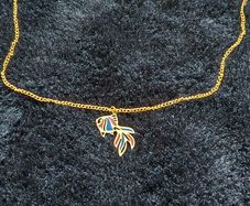 Handmade Gold-Plated Necklace with Fish Pendant - 45cm