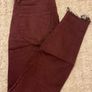 Zara Burgundy Skinny Biker Jeans Image 5