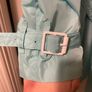 Vintage Burberry turquoise/aquamarine light trench coat uk 10 Image 3