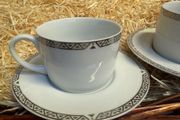 Royal Doulton Platinum 8-ounce Tea /Coffee Cup and Saucer SET OF  2