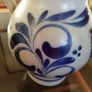 Set of Two Vintage German Salt Glazed stoneware Jugs and a French Fondue or Nibbles Plate. Image 10