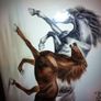 Hand Painting ceramic Horse picture Image 2