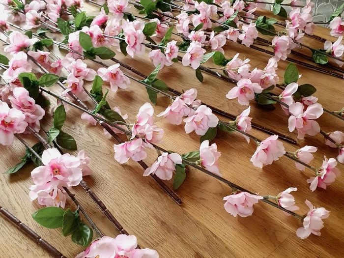 Beautiful 14 X 86cm Large Long Wired Cherry Blossom Artificial Flowers (Bendable)