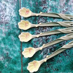 5 Vintage Franz porcelain spoons