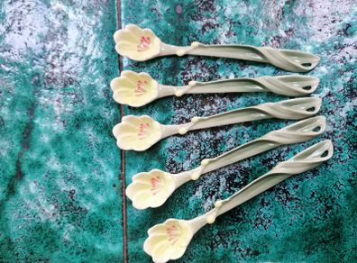 5 Vintage Franz porcelain spoons