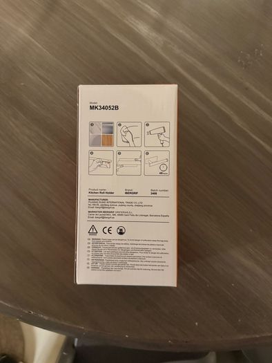 Ibergrif black toilet roll holder - brand new