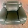 Peacock Leather Power Recliner Armchair Image 4