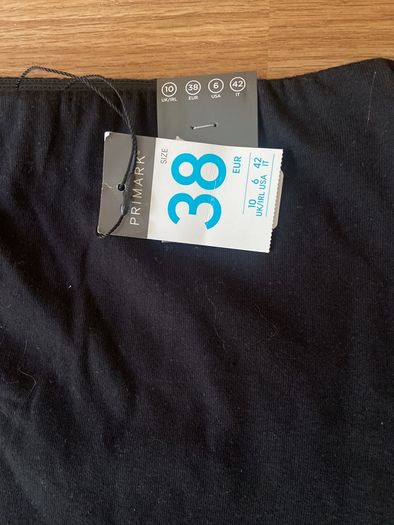 Brand New Black Cotton Mini Skirt Size 10