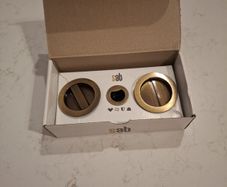 door lock slider antique brass