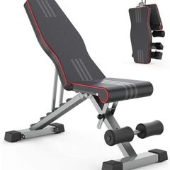 Adjustable Weight Bench Foldable, Fitness Workout Bench Weight Lifting Sit-up Multi-use Exercise Bench Flat Incline Decline Bench Press for Home Gym Training (FREE POSTAGE)