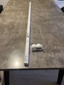 curtain rod white and finials