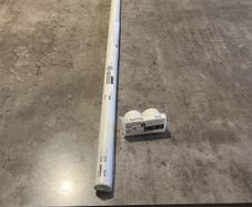curtain rod white and finials