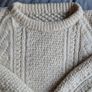 SWAP Aran Knit Jumper Cream L Image 2
