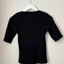NEW LOOK Black Ribbed Top Size 10! Image 3