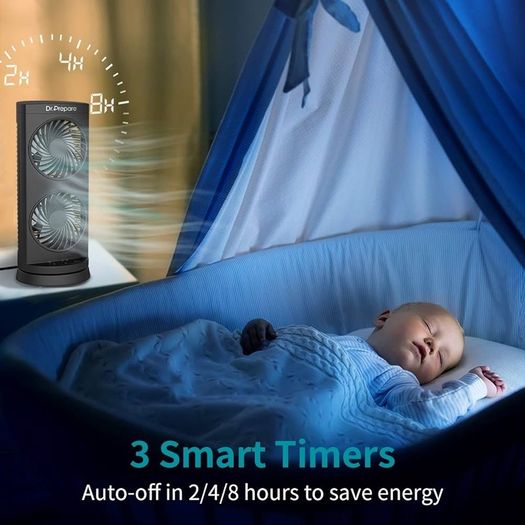 NEW SALE | Tower Fan Oscillating Fan, Portable Desk Fan with 3-Speed Options, 110 Degree Oscillation, 3 Timers, Personal Quiet Table Fan for Home Office Desktop Bedroom