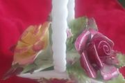 Vintage Basket of Flowers Bone China Ornament