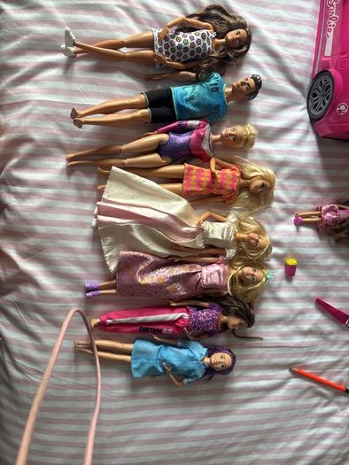 Large Barbie bundle of dolls, car & accessories