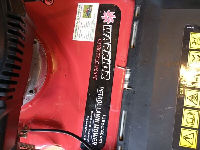 warrior petrol lawnmower