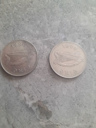 2 x 1996 punt coins