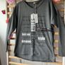 Bnwt Elie charcoal grey embelished top one size long sleeve top Image 7