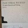 3 Light Electrical Fitting- Industrial Weaved Image 6