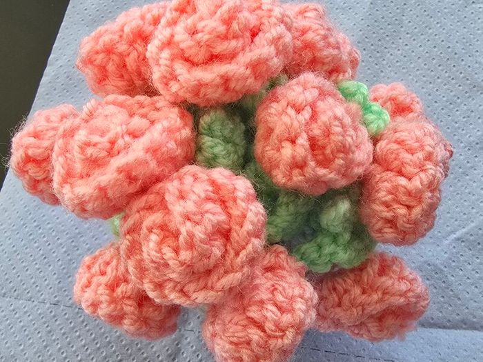 Handmade Crochet Teddy Tea Coaster / Trinket Holder