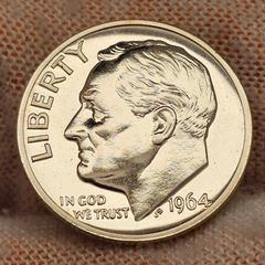 USA United States 1964 Silver Roosevelt Dime Beautiful Gem Proof