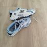 New Balance 980 Size 6 D MX980WN White Blue Athletic Running Sneakers Image 2